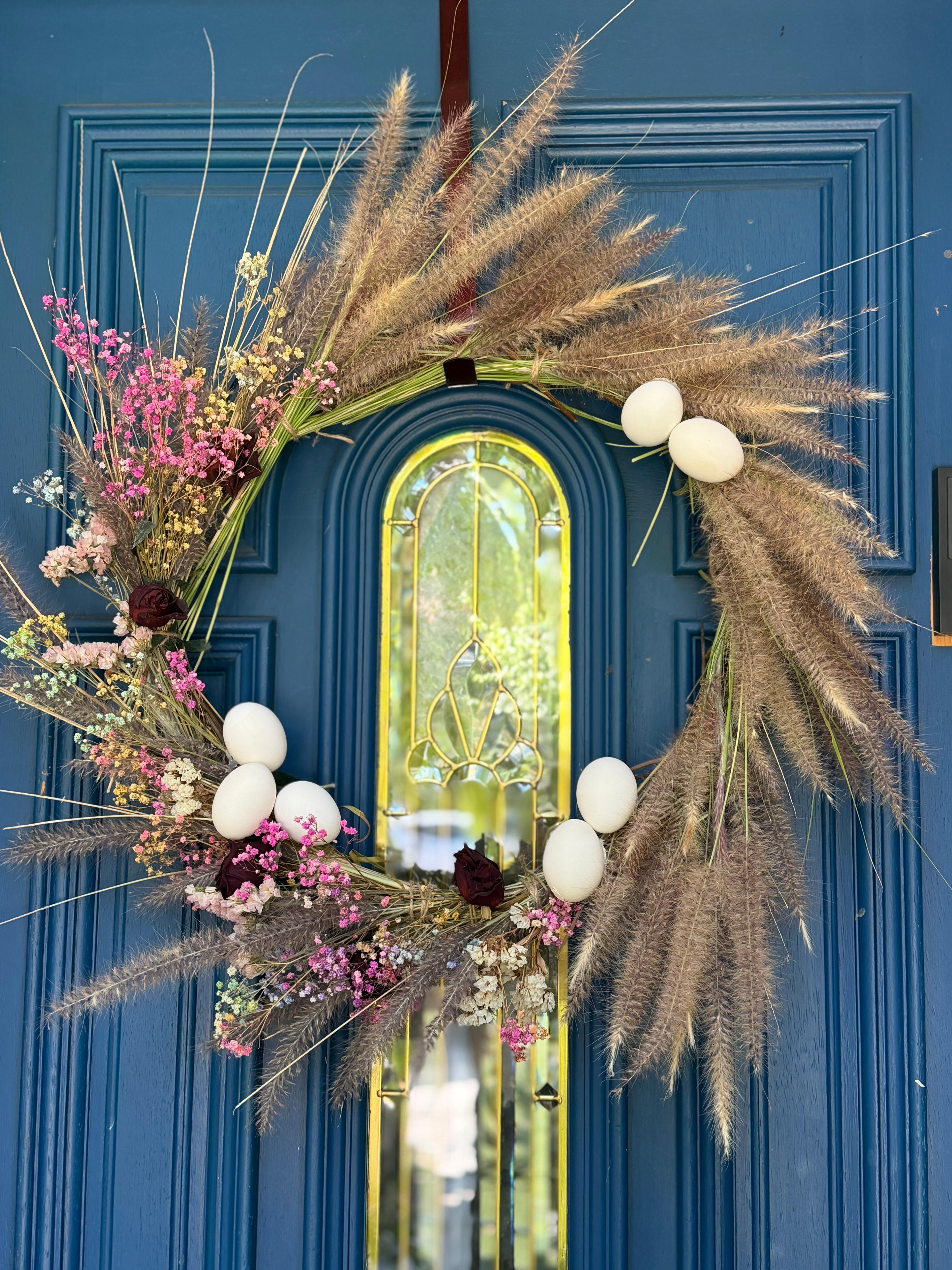 Beautiful spring floral wreath